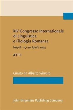 Cover XIV Congresso Internationale di Linguistica e Filologia Romanza (eBook, PDF)