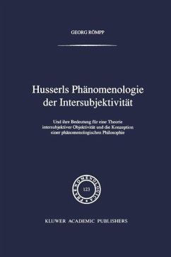 Husserls Phänomenologie Der Intersubjektivität (eBook, PDF) - Römpp, Georg