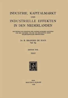 Industrie, Kapitalmarkt und Industrielle Effekten in den Niederlanden (eBook, PDF) - De Roos, R. Brandes