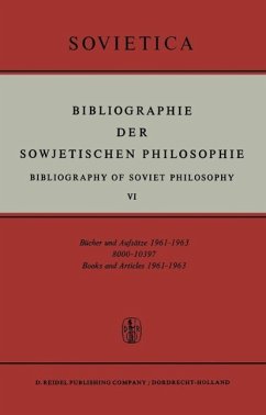 Bibliographie der Sowjetischen Philosophie (eBook, PDF)