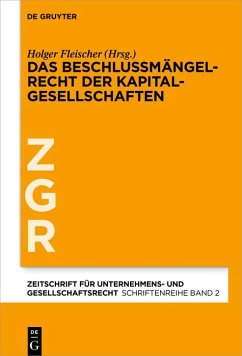 Cover Das Beschlussmängelrecht der Kapitalgesellschaften