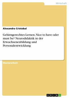 Gehirngerechtes Lernen. Nice to have oder must be? Neurodidaktik in der Erwachsenenbildung und Personalentwicklung - Cristobal, Alexandra