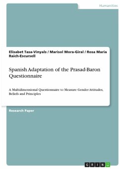 Spanish Adaptation of the Prasad-Baron Questionnaire - Tasa-Vinyals, Elisabet;Mora-Giral, Marisol;Raich-Escursell, Rosa Maria