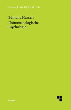 Phänomenologische Psychologie (eBook, PDF) - Husserl, Edmund