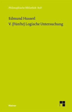 V. (Fünfte) Logische Untersuchung (eBook, PDF) - Husserl, Edmund