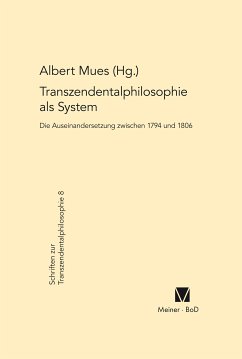 Transzendentalphilosophie als System (eBook, PDF)