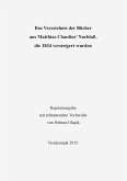 Das Verzeichnis der Bücher aus Matthias Claudius¿ Nachlaß, die 1834 versteigert wurden