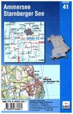 Topographische Karte Bayern Ammersee, Starnberger See, München-Süd Topographische Karte Bayern Ammersee, Starnberger See, München-Süd