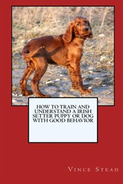 How to Train and Raise a Irish Setter Puppy or Dog with Good Behavior - Stead, Vince