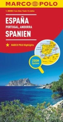 Spain & Portugal Marco Polo Map\Espana, Portugal, Andorra / Spain, Portugal, Andorra / Espagne, Portugal, Andorre - MARCO POLO Länderkarte Spanien, Portugal 1:800.000. Espana, Portugal, Andorra / Spain, Portugal, Andorra / Espagne, Port