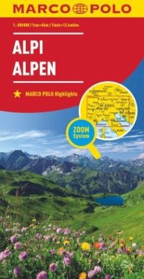 MARCO POLO Länderkarte Alpen 1:800.000. Alpi / Alps / Alpes