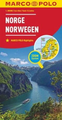 Norway Map - MARCO POLO Länderkarte Norwegen 1:800.000