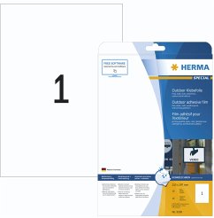 Herma Outd. Klebef.Etik. 210X297 weiß 50 Bl. DIN A4 10 Stück 9500