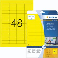 Cover Herma Etiketten gelb 45,7x21,2 20 Blatt DIN A4 960 Stück 4366