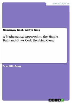 A Mathematical Approach to the Simple Bulls and Cows Code Breaking Game