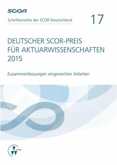 Deutscher SCOR-Preis für Aktuarwissenschaften 2015 (eBook, PDF) - Zietsch, Dietmar
