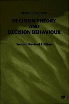 Decision Theory and Decision Behaviour - Rapoport, A.