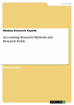 Accounting Research Methods and Research Fields (eBook, PDF)