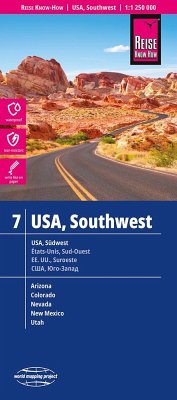 Reise Know-How Landkarte USA 07 Südwest / USA, Southwest (1:1.250.000) : Arizona, Colorado, Nevada, Utah, New Mexico. USA Souhwest / Etats-Unis, sud-ouest / EE.UU, suroeste - Peter Rump, Reise Know-How Verlag