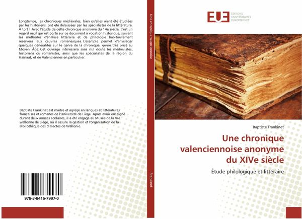 Une chronique valenciennoise anonyme du XIVe siècle Une chronique valenciennoise anonyme du XIVe siècle