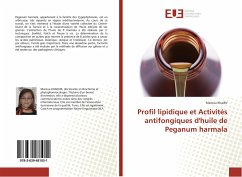 Profil lipidique et Activités antifongiques d'huile de Peganum harmala - Khadhr, Maroua