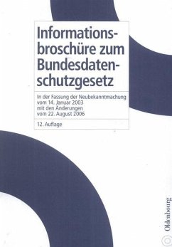 Informationsbroschüre zum Bundesdatenschutzgesetz (eBook, PDF) - Nagel, Kurt; Kiefer, Erich