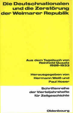Cover Die Deutschnationalen und die Zerstörung der Weimarer Republik (eBook, PDF)