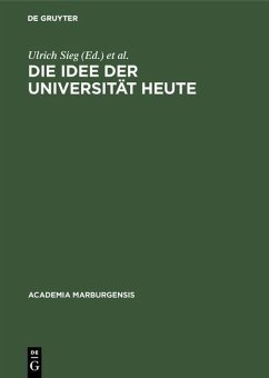 Die Idee der Universität heute (eBook, PDF)