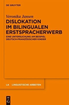 Dislokation im bilingualen Erstspracherwerb (eBook, ePUB) - Jansen, Veronika