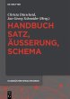 Handbuch Satz, Äußerung, Schema... - Bild 1