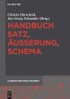 Handbuch Satz, Äußerung, Schema... - Bild 1