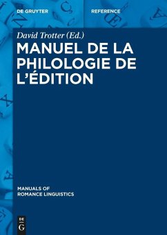 Manuel de la philologie de l'édition (eBook, PDF)