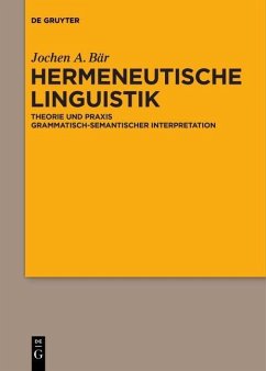 Hermeneutische Linguistik (eBook, PDF) - Bär, Jochen A.