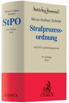 Strafprozessordnung (StPO), Kommentar - Meyer-Goßner, Lutz;Schmitt, Bertram