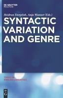 Cover Syntactic Variation and Genre (eBook, PDF)