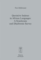 Quotative Indexes in African Languages (eBook, PDF) - Güldemann, Tom