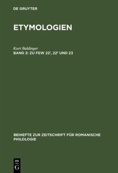 Zu FEW 22¹, 22² und 23 (eBook, PDF) - Baldinger, Kurt