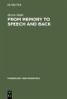 From Memory to Speech and Back (eBook,... - Bild 1