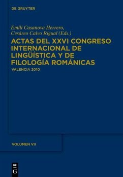 Actas del XXVI Congreso Internacional de Lingüística y Filología Románica (eBook, PDF)