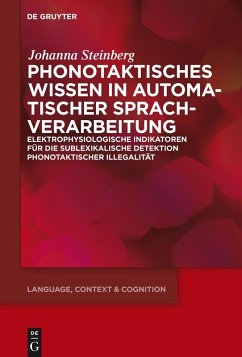 Phonotaktisches Wissen (eBook, PDF) - Steinberg, Johanna