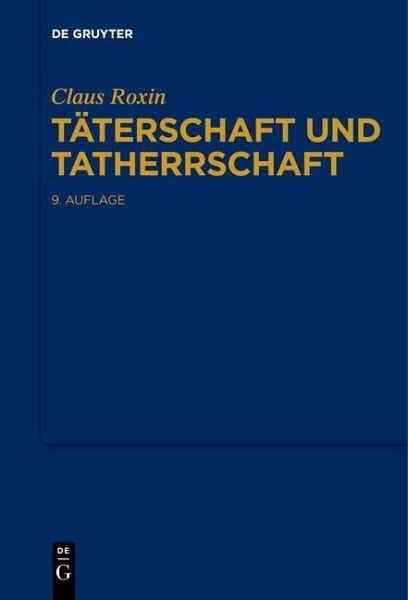 Täterschaft und Tatherrschaft (eBook, PDF)