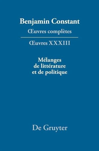 Mélanges de littérature et de politique (eBook, PDF)