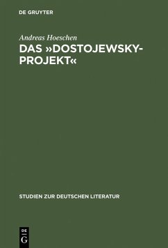 Das »Dostojewsky-Projekt« (eBook, PDF) - Hoeschen, Andreas