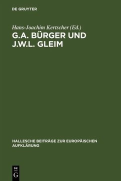Cover G.A. Bürger und J.W.L. Gleim (eBook, PDF)