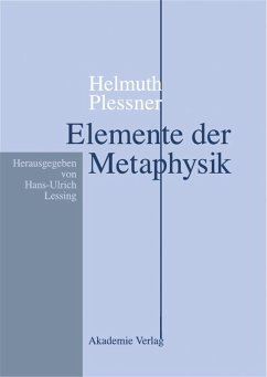 Cover Helmuth Plessner, Elemente der Metaphysik (eBook, PDF)