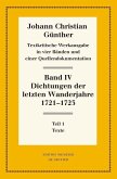 Textkritische Werkausgabe 4. Dichtungen der letzten Wanderjahre 1721-1723 (eBook, ePUB)