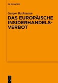 Das Europäische Insiderhandelsverbot (eBook, ePUB)