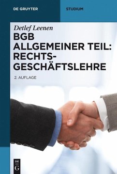 BGB Allgemeiner Teil: Rechtsgeschäftslehre (eBook, ePUB) - Leenen, Detlef