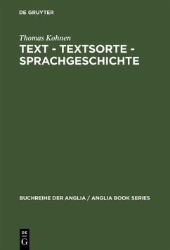 Text - Textsorte - Sprachgeschichte (eBook, PDF) - Kohnen, Thomas