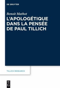 L'apologétique dans la pensée de Paul Tillich (eBook, ePUB) - Mathot, Benoit